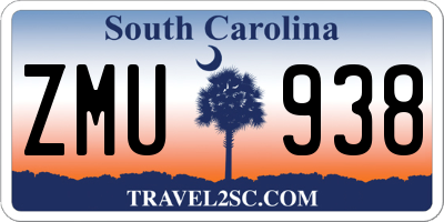 SC license plate ZMU938