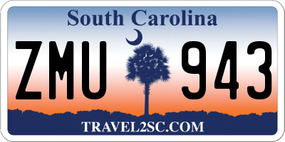 SC license plate ZMU943