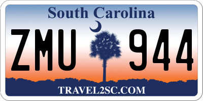 SC license plate ZMU944