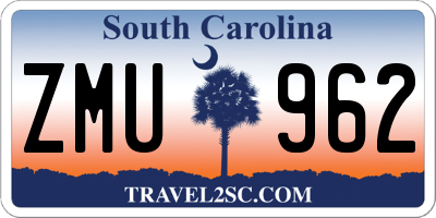 SC license plate ZMU962