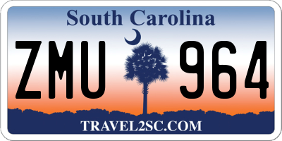 SC license plate ZMU964