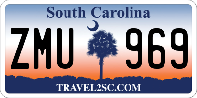 SC license plate ZMU969