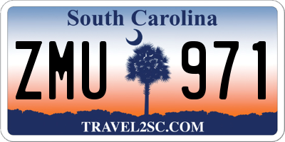 SC license plate ZMU971