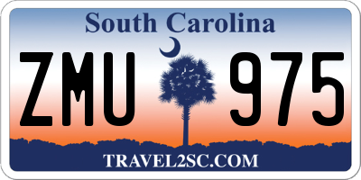 SC license plate ZMU975