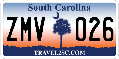 SC license plate ZMV026