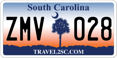 SC license plate ZMV028