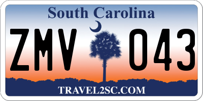SC license plate ZMV043