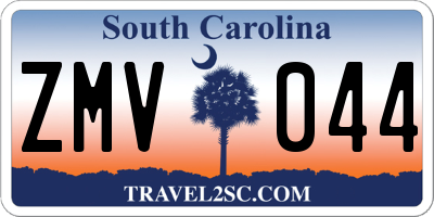 SC license plate ZMV044