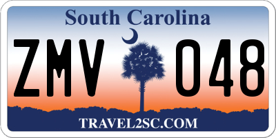 SC license plate ZMV048