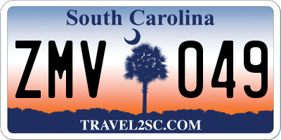 SC license plate ZMV049