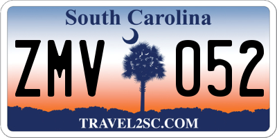 SC license plate ZMV052