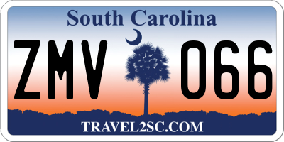 SC license plate ZMV066