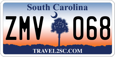 SC license plate ZMV068