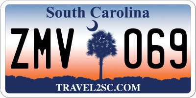 SC license plate ZMV069