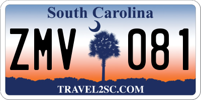 SC license plate ZMV081