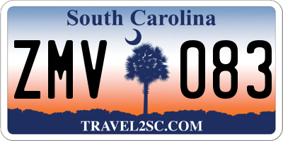 SC license plate ZMV083