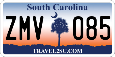 SC license plate ZMV085