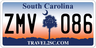 SC license plate ZMV086
