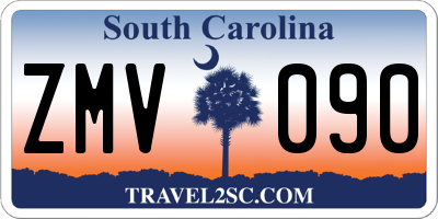 SC license plate ZMV090