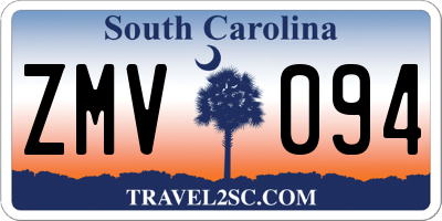 SC license plate ZMV094
