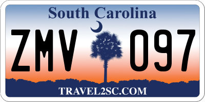 SC license plate ZMV097
