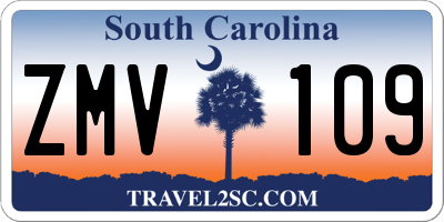 SC license plate ZMV109
