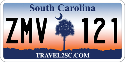 SC license plate ZMV121