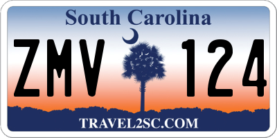 SC license plate ZMV124