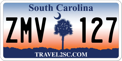 SC license plate ZMV127