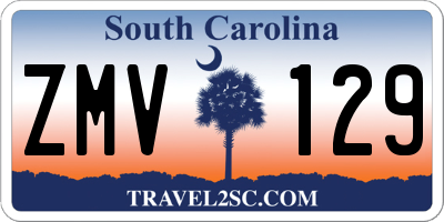 SC license plate ZMV129