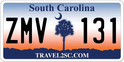 SC license plate ZMV131