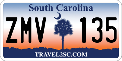 SC license plate ZMV135
