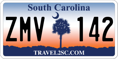 SC license plate ZMV142