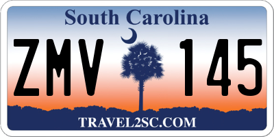 SC license plate ZMV145