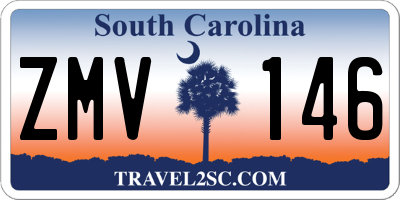 SC license plate ZMV146