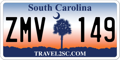 SC license plate ZMV149