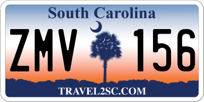 SC license plate ZMV156