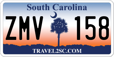 SC license plate ZMV158