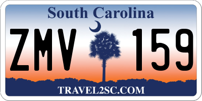 SC license plate ZMV159