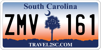 SC license plate ZMV161