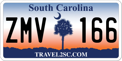SC license plate ZMV166