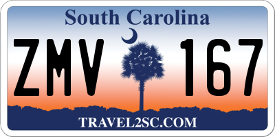 SC license plate ZMV167