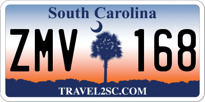 SC license plate ZMV168
