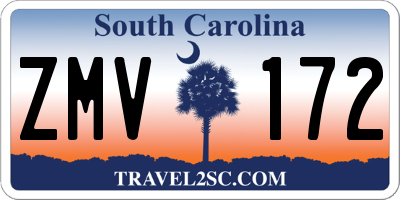 SC license plate ZMV172
