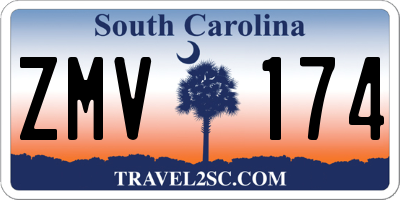 SC license plate ZMV174