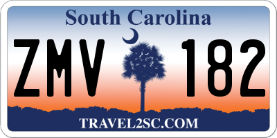 SC license plate ZMV182