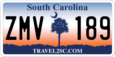 SC license plate ZMV189