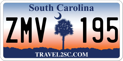 SC license plate ZMV195