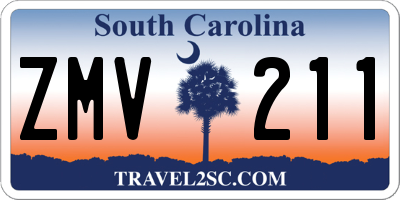 SC license plate ZMV211