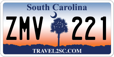 SC license plate ZMV221